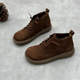 Casual Comfortable Lace-up Genuine Leather Women's Boots