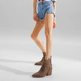 Women's Cowboy ChelseaZipper Ankle Short Boots