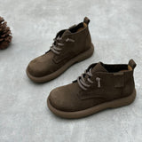 Casual Comfortable Lace-up Genuine Leather Women's Boots