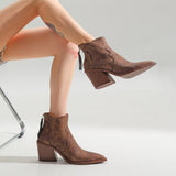 Women's Cowboy ChelseaZipper Ankle Short Boots