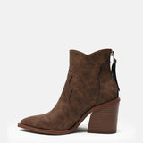 Women's Cowboy ChelseaZipper Ankle Short Boots