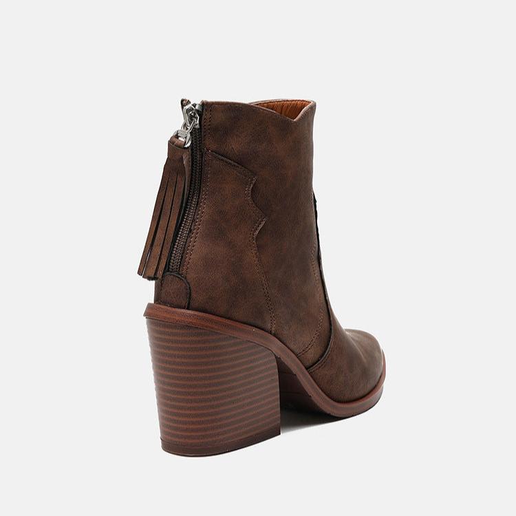 Women's Cowboy ChelseaZipper Ankle Short Boots