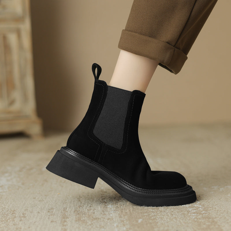 Women’s Handmade Sheepsuede Chelsea Boots – Vintage Ankle Style