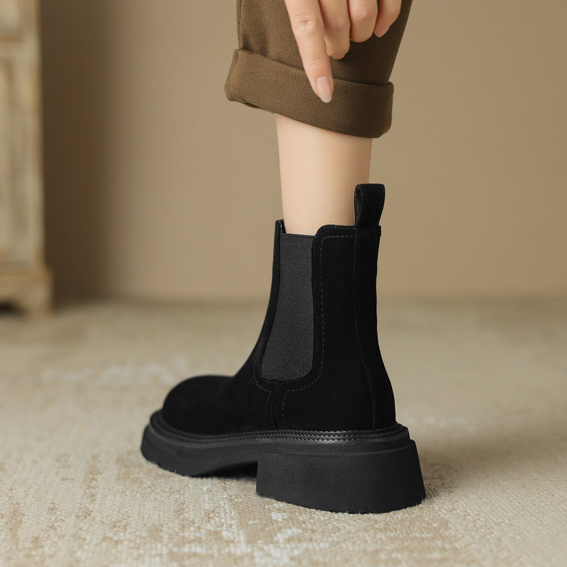 Women’s Handmade Sheepsuede Chelsea Boots – Vintage Ankle Style