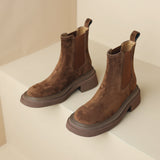 Women’s Handmade Sheepsuede Chelsea Boots – Vintage Ankle Style