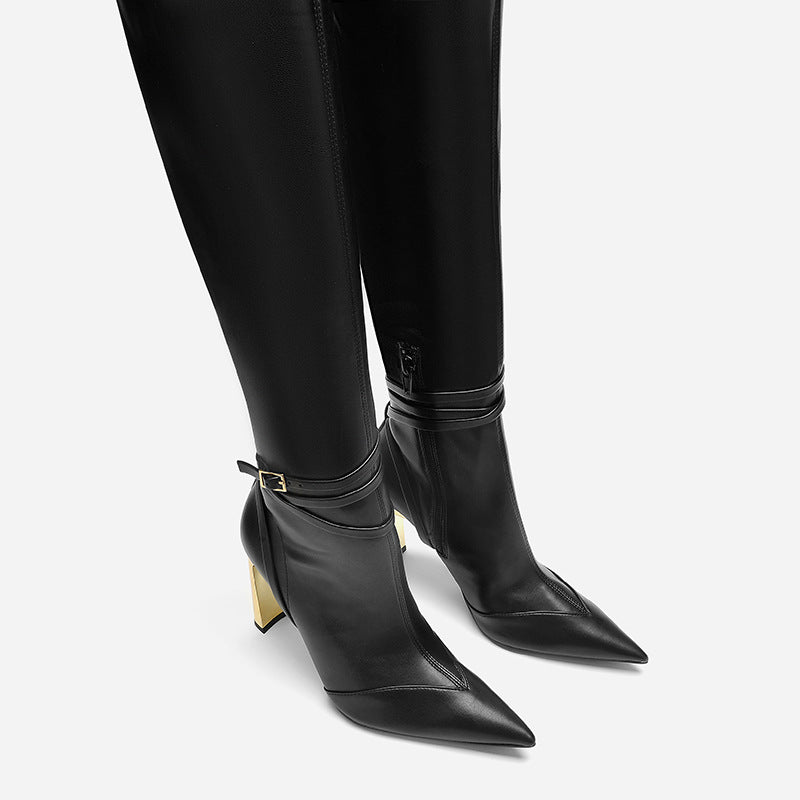Womens Stretch Over-The-Knee High Heel Boots