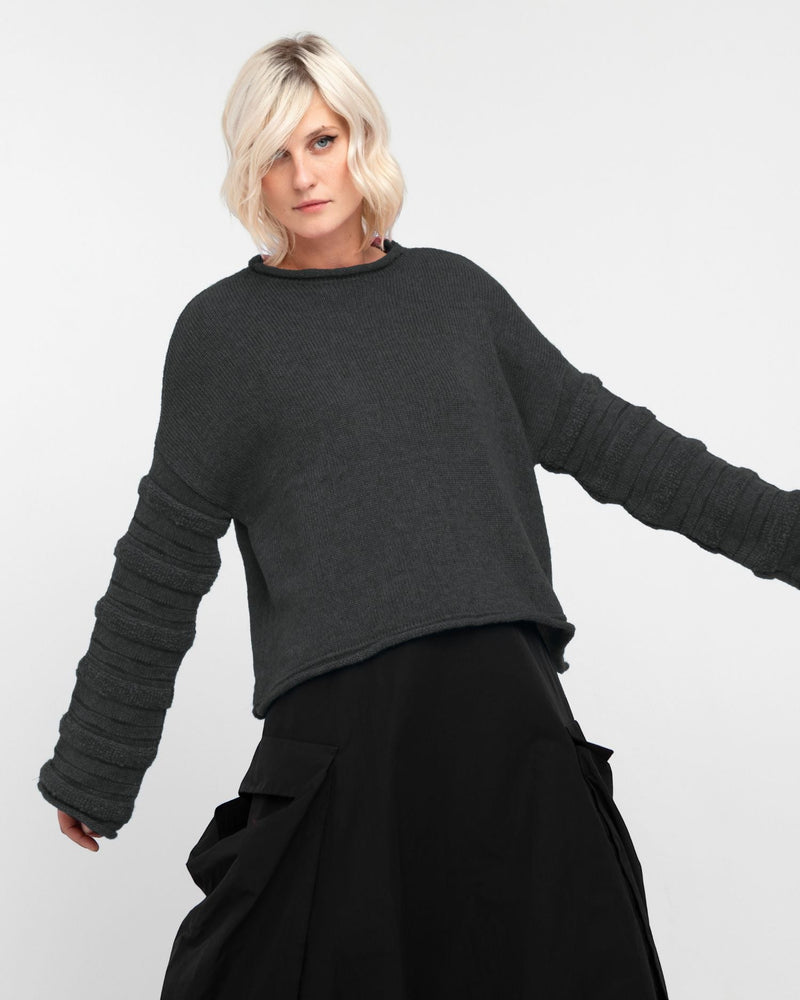 Ozai N Ku Banded Sweater, Grey