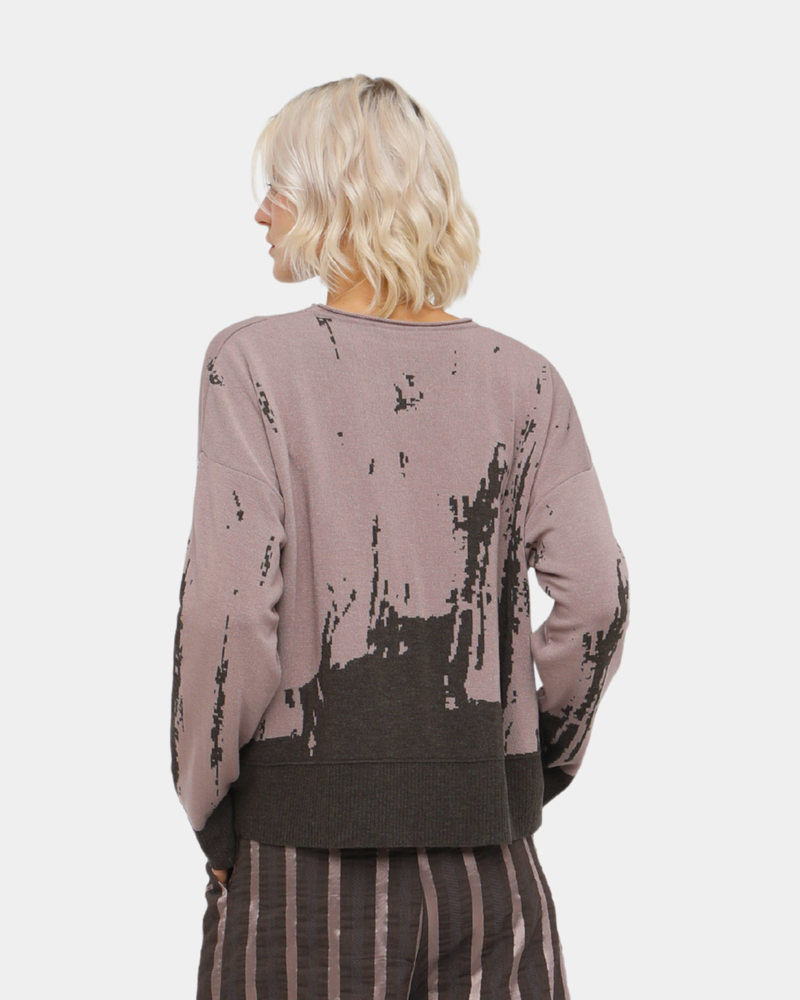 Ozai N Ku Pleiades Reversible Sweater, Pink