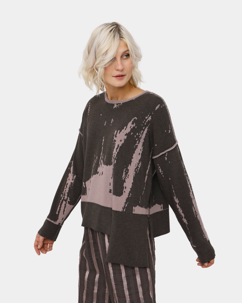 Ozai N Ku Pleiades Reversible Sweater, Pink