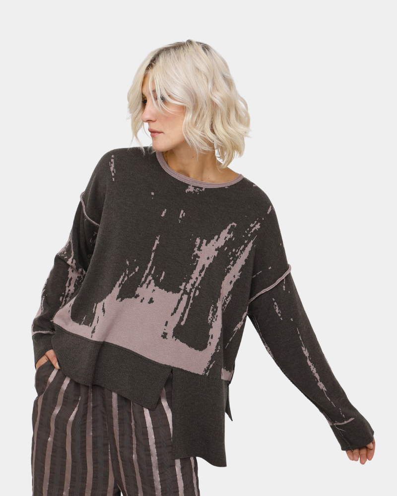 Ozai N Ku Pleiades Reversible Sweater, Pink