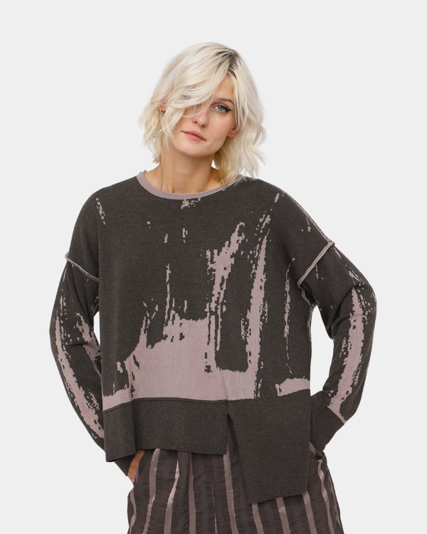 Ozai N Ku Pleiades Reversible Sweater, Pink