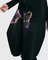 Amethyst Mix Media Cocoon Dress, Multi