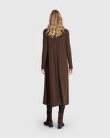 Essential Slinky A-line Dress, Sepia