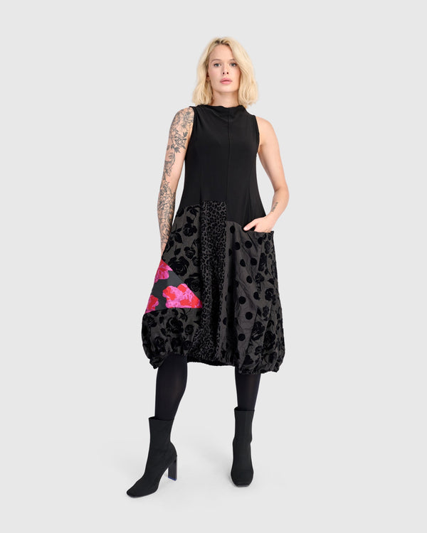Bijou Wonderful Dress, Black Mix