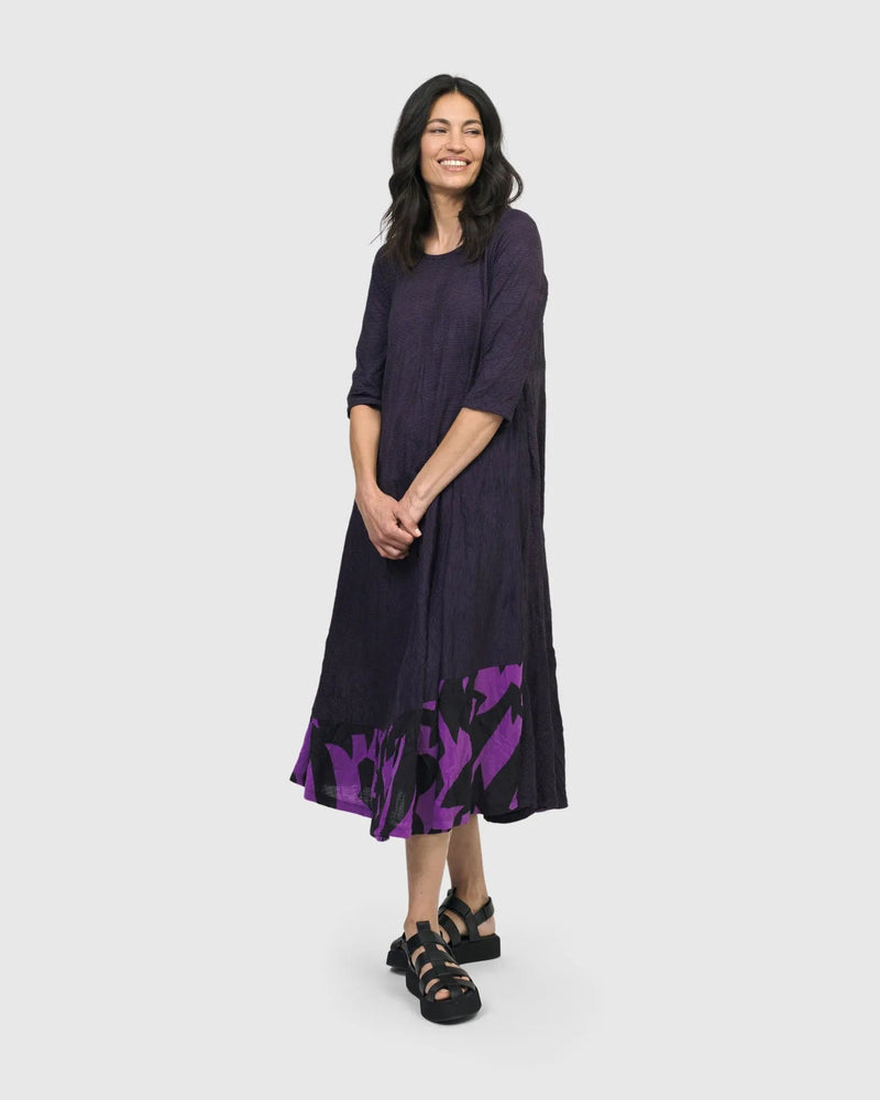 Chrysalis Midi Dress, Violet