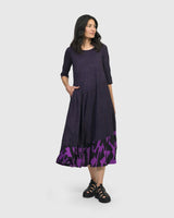 Chrysalis Midi Dress, Violet