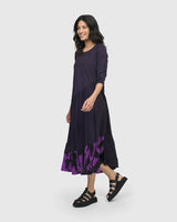 Chrysalis Midi Dress, Violet