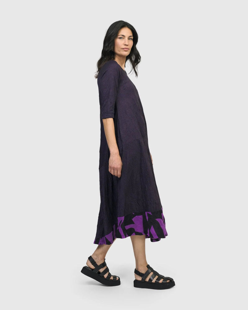 Chrysalis Midi Dress, Violet