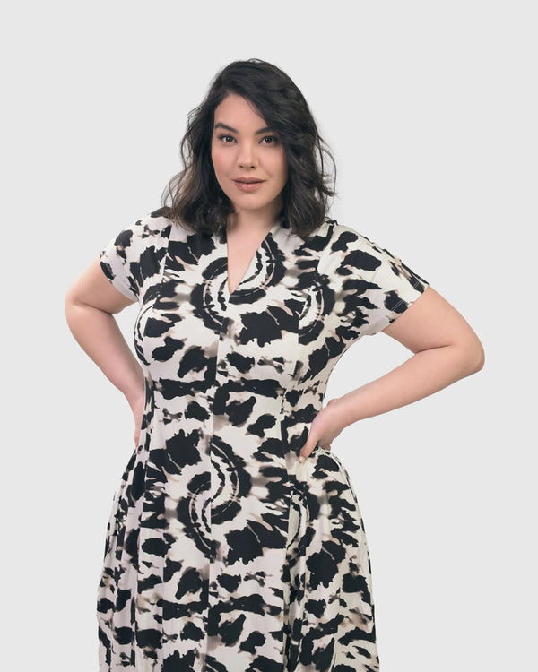 Jane Cocoon Midi Dress, Tie Dye