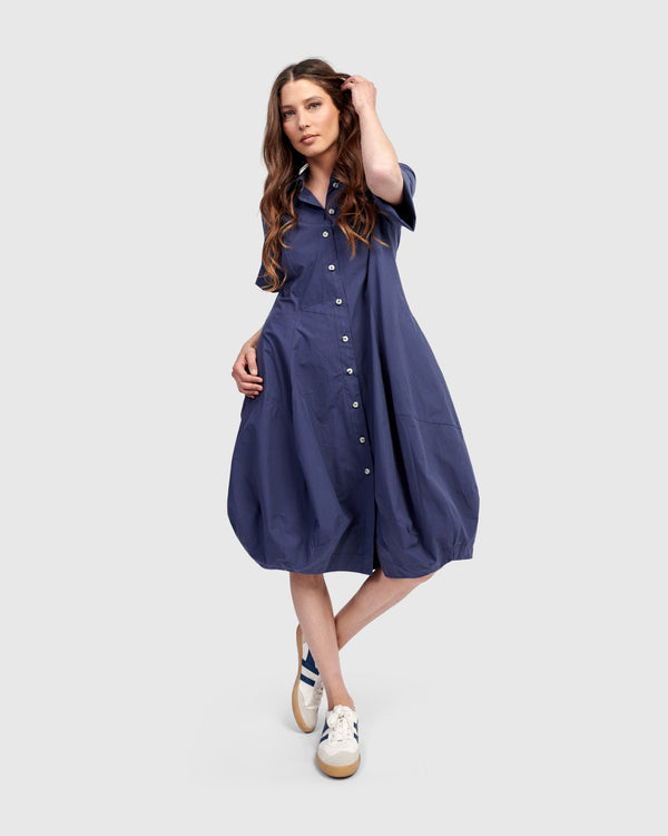 Barbie Wonderful Cotton Dress, Navy