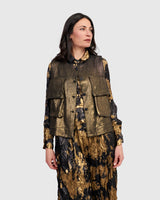 Queenie Utility Vest, Gold