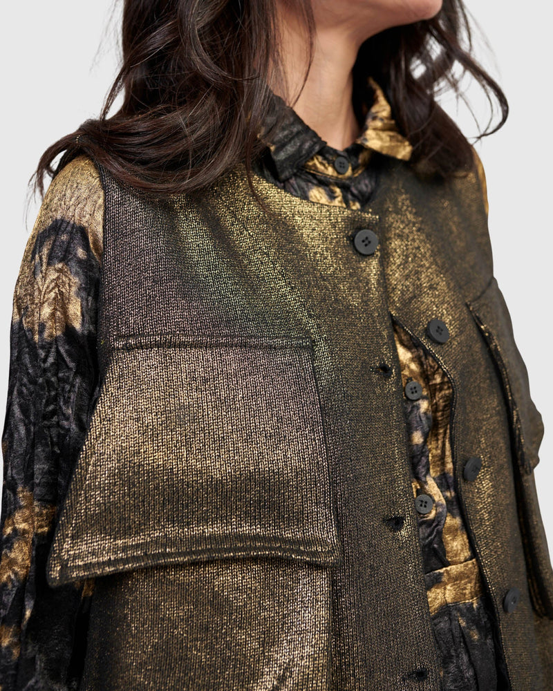 Queenie Utility Vest, Gold