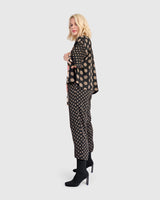 Boudoir Jacket, Black/Bronze Dots
