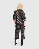 Boudoir Jacket, Black/Bronze Dots