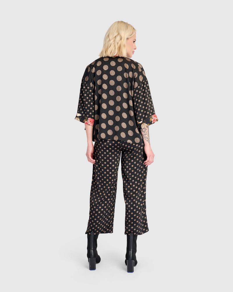 Boudoir Jacket, Black/Bronze Dots