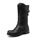 Women's Buckle Biker Boots