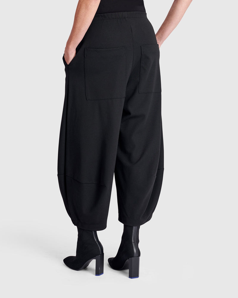 Cozy Heavyweight Lantern Pants, Black
