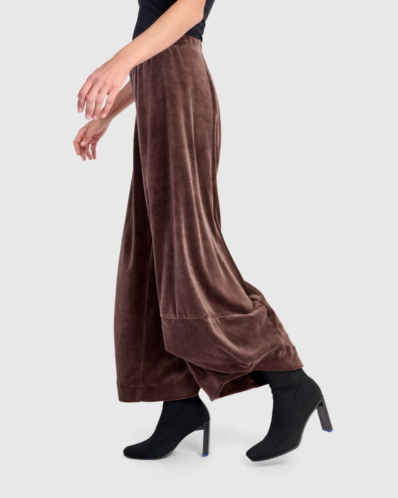 Everyday Velvet Punto Pants, Sepia