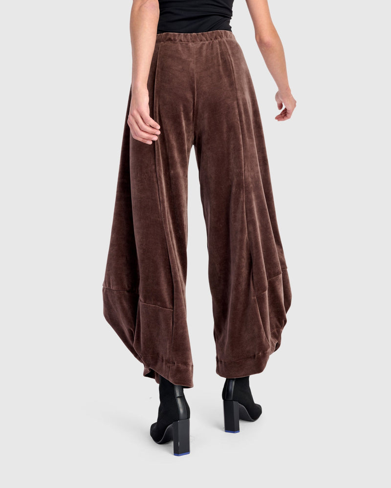 Everyday Velvet Punto Pants, Sepia