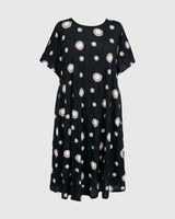 Ayla Trapeze Midi Dress, Bubbles