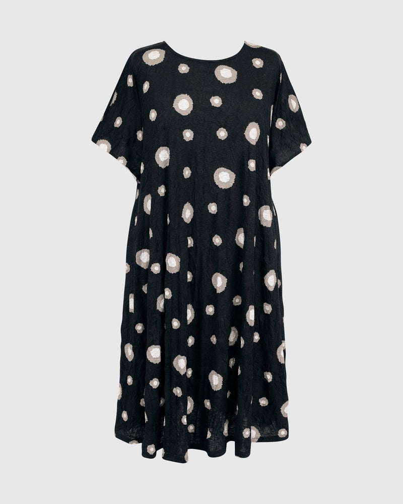 Ayla Trapeze Midi Dress, Bubbles