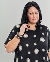 Ayla Trapeze Midi Dress, Bubbles