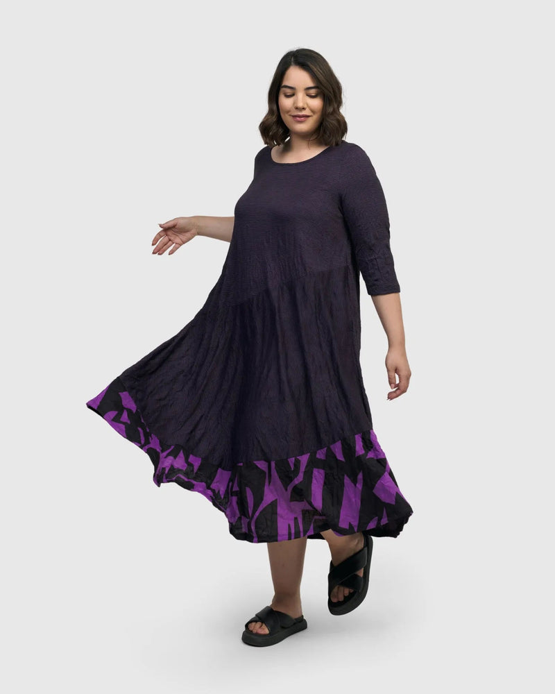 Chrysalis Midi Dress, Violet