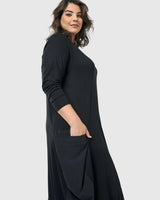 Midnight Maxi Dress, Black