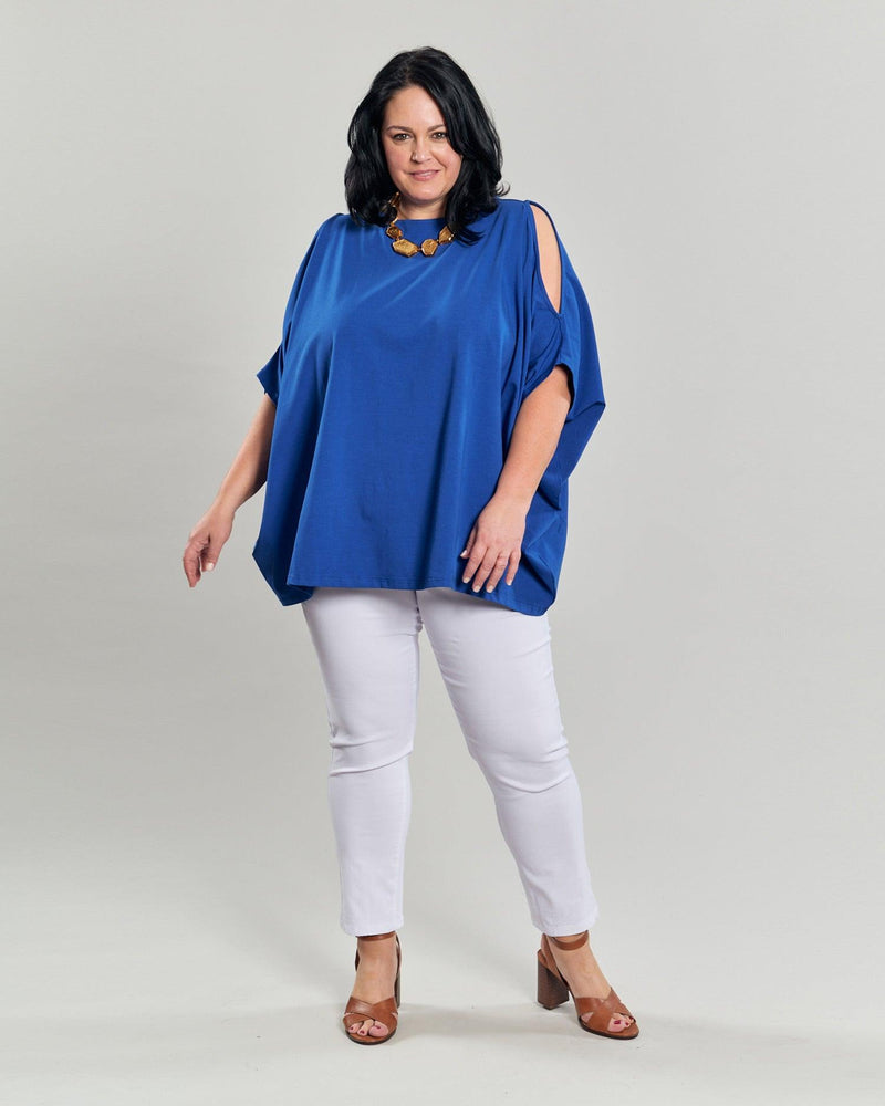 Boxy Dolman Top, Cobalt