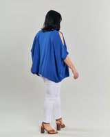 Boxy Dolman Top, Cobalt
