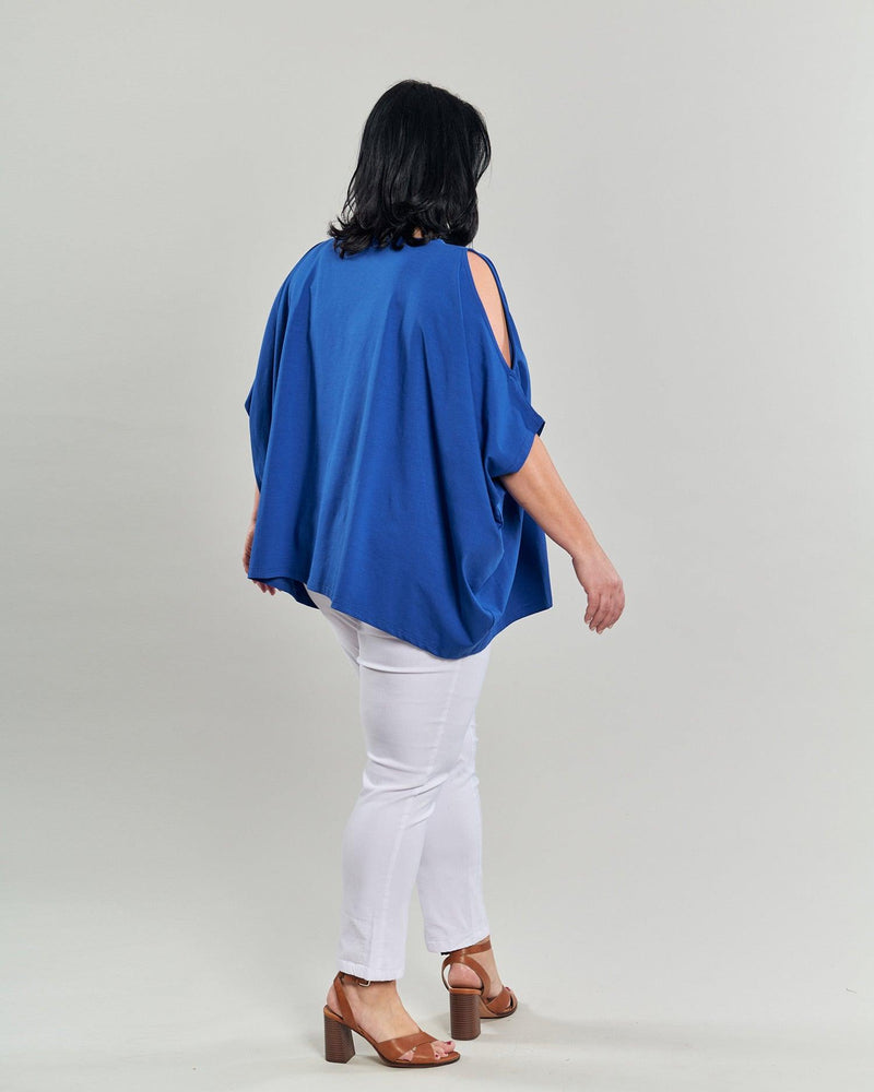 Boxy Dolman Top, Cobalt