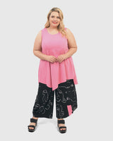 Ani Sleeveless Tunic Top, Bazooka