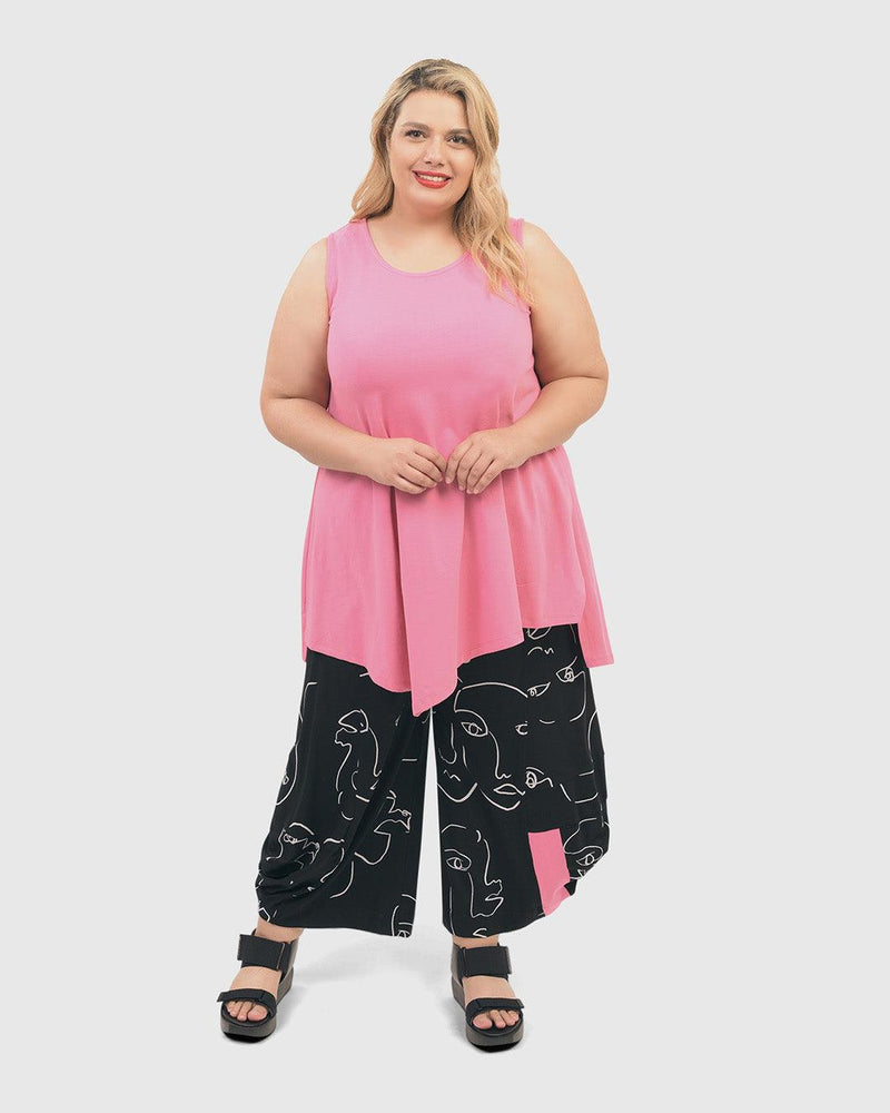 Ani Sleeveless Tunic Top, Bazooka