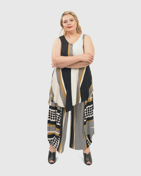 Ani Sleeveless Tunic Top, Stripes