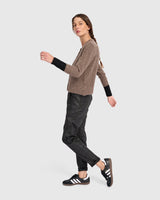 Blackbird Cardigan, Hazelnut/Black