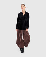 Everyday Velvet Punto Pants, Sepia