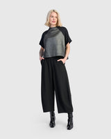 Cozy Heavyweight Lantern Pants, Black