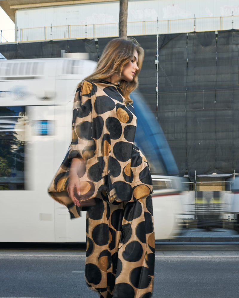 Aya Velvet Trapeze Top, Eclipse