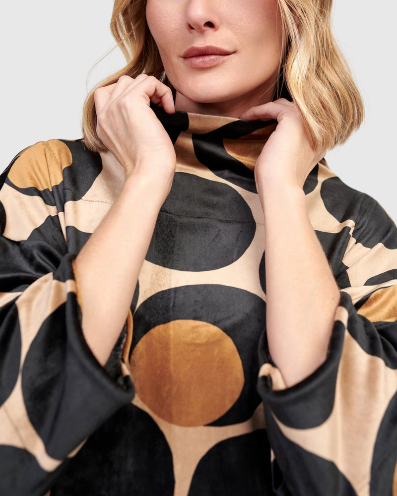 Aya Velvet Trapeze Top, Eclipse