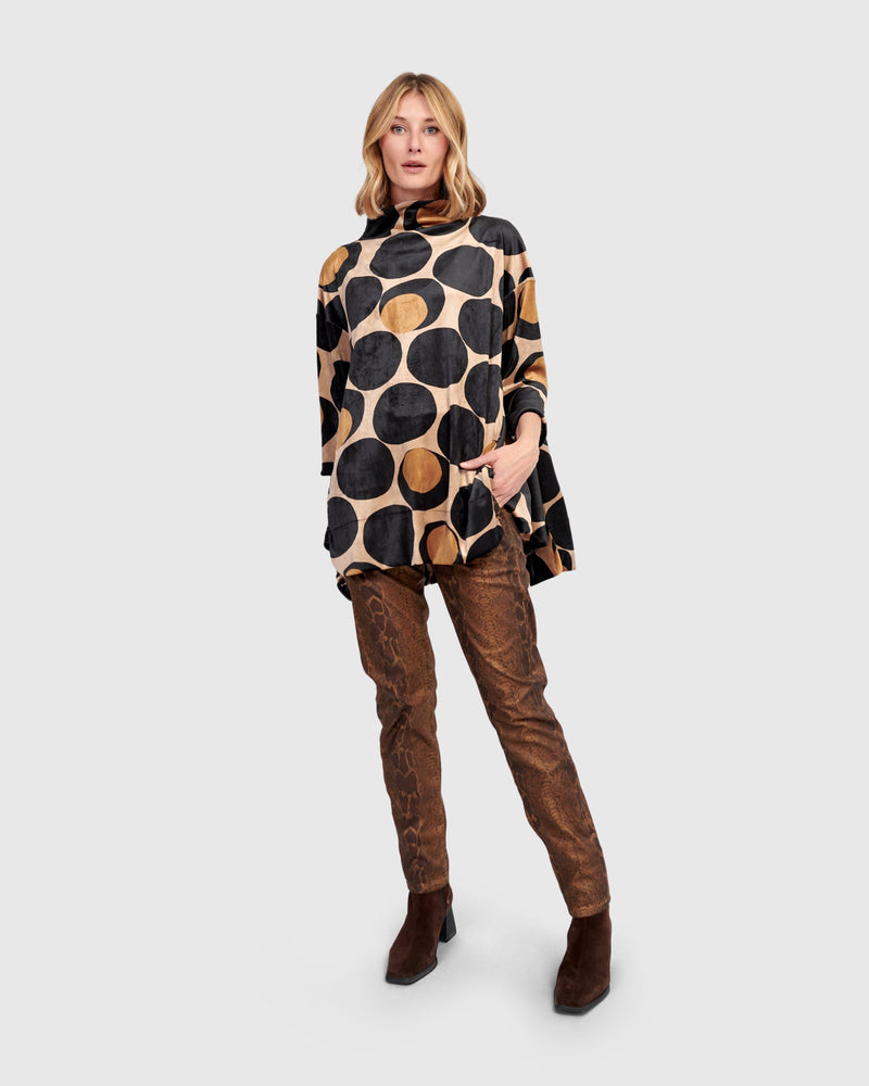 Aya Velvet Trapeze Top, Eclipse